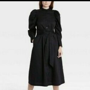 Prologue puff sleeve midi dress